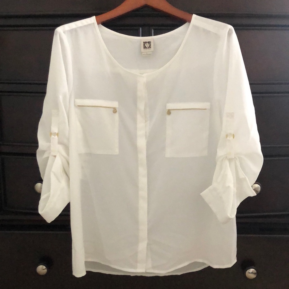 Anne Klein white blouse